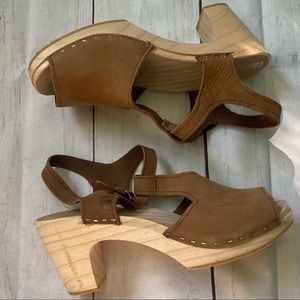 Sandgrens Sweden Nice Homemade Open Toe Clog Sandal. Size 38/7-7.5